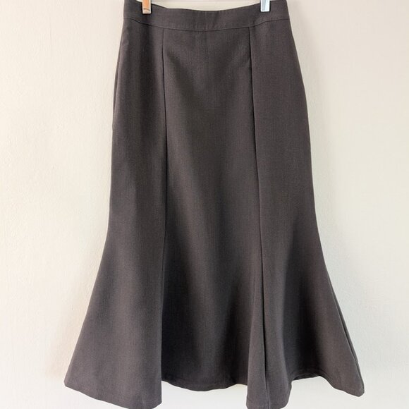 NWT Chocolate Brown Oak+Fort Flare Skirt with A-Line Silhouette - Picture 1 of 10